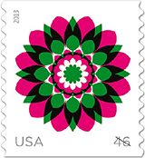 Kaleidoscope Flowers stamp 2013