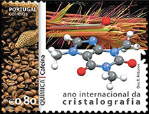 Portugal Crystallography Stamp 2014