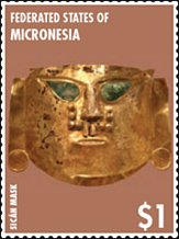 Sican Mask Stamp - Federated States of Micronesia 2015 stamp issue