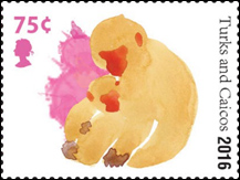 Lunar New Year - Year of the Monkey Stamp -  Turks and Caicos