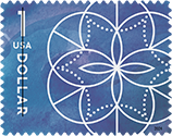 USPS $1 Floral Geometry Stamp Issue 2024